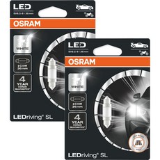 OSRAM 歐司朗 C5W LED 車用室內燈 2入, 白色 6000K, 適用36mm車款, 2個