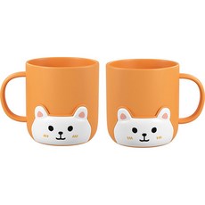 THE ZAKKA 繽紛多彩貓咪漱口杯, 橘色, 2個