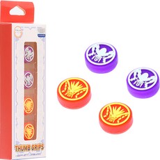 HOHU AKITOMO 任天堂 Switch Joy-Con 搖桿帽 朱/紫主題, 1個, 單一商品