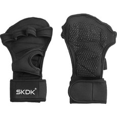 SKDK 蜂巢矽膠超硬握力健身手套雙手套組, 單色