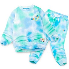 JELISPOON 童款Happy繽紛印花渲染長袖套裝