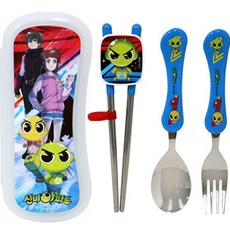 LE BARN 神秘公寓多合1訓練餐具全套組, 混色, 湯匙+筷子+叉子+收納盒, 1組