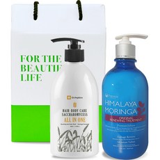 DrHopkins 啤酒酵母多合一洗髮沐浴露 500ml+Pogonia辣木護髮素 500ml+購物袋, 1組