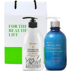 DrHopkins 啤酒酵母多合一洗髮沐浴乳 500ml+Pogonia保濕身體潤膚乳 500ml+購物袋, 1組