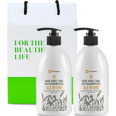 DrHopkins 啤酒酵母多合一洗髮沐浴乳 500ml*2入+購物袋, 1個