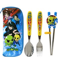 Reven兒童辛比公寓正畸筷子一套, 混色, 勺子+筷子+叉子+箱子