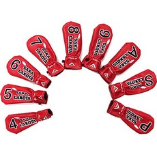 PERSIANCAT 高爾夫 New Sakarakota 鐵桿套 9件組, 紅黑色