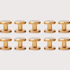 黃銅平面鉚釘 5mm 10入, 單一顏色, 10個
