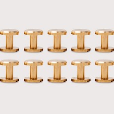 黃銅平面鉚釘 7mm 10入, 單一顏色, 10個