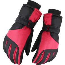 소이켓 남성용 스키보드 장갑 양손 세트 01 노터치, 레드, 1개