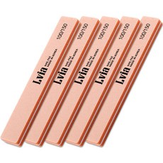 Lvia 磨砂方形磨甲棒 100 150, 橘色, 5個
