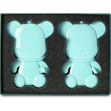 NV 玩具熊 旅行 行李吊牌 2入 禮物包裝, 1套, 薄荷綠