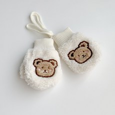 JOYMULTI MK 幼兒毛絨熊連指毛手套