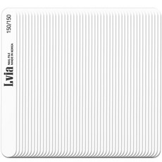 Lvia 150/150 木質指甲搓條, 50個, 白色