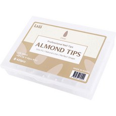 Lvia 杏仁形甲片 420p, 1個, 透明