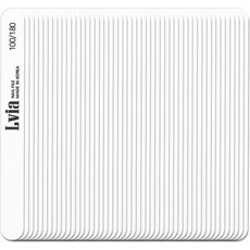 Lvia 100/180 木質指甲銼, 白色, 50個