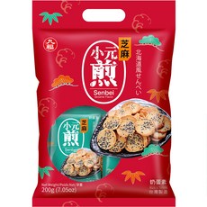 한입전병 센베이 흑임자맛 8p, 1개, 200g