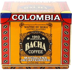 Bacha Coffee 哥倫比亞馬格達萊納脫因濾掛式咖啡, 12g, 12包, 1盒