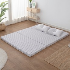 아지오텍스 접이식 메모리폼 매트리스 7.5cm 2단 멀티싱글 + 베개 일체형 세트