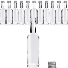 mir 玻璃威士忌迷你瓶 銀色, 12個, 50ml