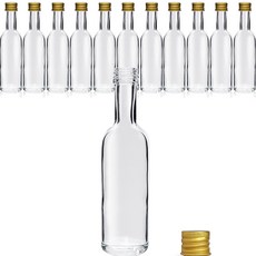 Mirkorea 玻璃威士忌迷你瓶 金色, 12個, 50ml