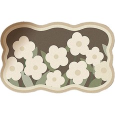 Highery 摩登花朵腳踏墊 40 x 60 cm, 01, 1個