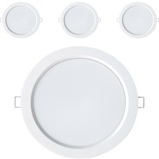 KOCOM LED 節能崁燈 20W 自然白光 4000K 176mm x 37mm, 白色, 4個