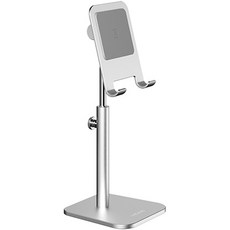 VICXXO 桌上型防滑墊 高度可調 平板 iPad 手機支架 立架, 1個, 銀色
