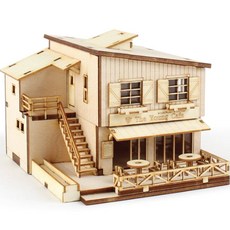 YoungModeler 英工房 HO 咖啡屋立體拼圖, 混合色