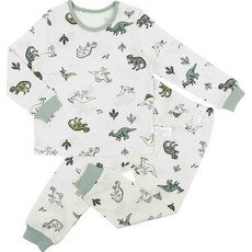 Maykids 孩童侏儸紀圖案9分袖上衣+9分褲