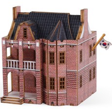 YoungModeler 英工房 迷你大韓民國臨時政府廳舍 上海霞飛路321號 3D立體拼圖, 混合色, 1個