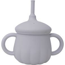 티지엠 국산 유아용 플래티넘 실리콘 호박 단지 빨대컵, 1개, 애쉬블루, 200ml