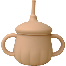 티지엠 호박단지 빨대컵, 1개, 샌드베이지, 200ml