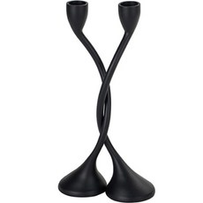 We The Home 簡約波浪成對燭臺, 黑色