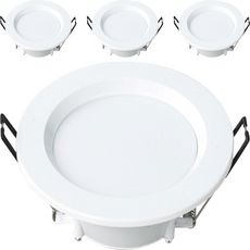 KOCOM LED 環保筒燈 8W 日光色 6500K 125mm x 35mm, 白色, 4個