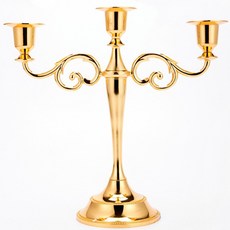 ganjiathome 歐式三頭立式燭台, 金色