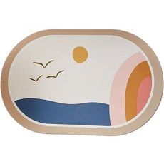 하이어리 규조토 모던 욕실 발 매트, 10, 1개