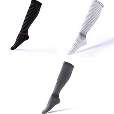 SNF 긴목 스포츠 양말 3족 세트, 07 BWG