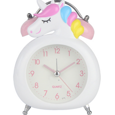 Roiwing 獨角獸鬧鐘 桌上型時鐘, 白色