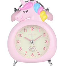 Roiwing 獨角獸鬧鐘 桌上型時鐘, 粉紅色