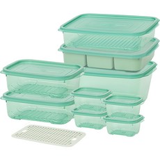 Easy & Free Durable Wave Keep 細分冰櫃整理容器套組, 1套