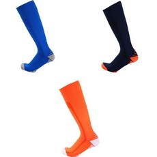 SNF 컬러풀 Performance 축구양말 3켤레 세트, 49(파랑 + 그레이, 네이비 + 주황, 주황 + 흰색), 1개