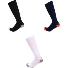 SNF 컬러풀 Performance 축구양말 3켤레 세트, 26(블랙 + 그레이, 네이비 + 주황, 흰색 + 회색), 1개