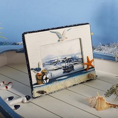 地中海海鷗裝飾畫框 橫式, 1個