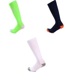 SNF 컬러풀 Performance 축구양말 3켤레 세트, 57(형광 + 회색 무늬, 네이비 + 주황, 흰색 + 회색), 1개
