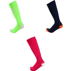 SNF 컬러풀 Performance 축구양말 3켤레 세트, 56(형광 + 회색 무늬, 네이비 + 주황, 레드 + 흰색), 1개