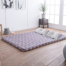 아지오텍스 메모리폼 매트리스 5cm 퀸 + 베개 일체형 세트