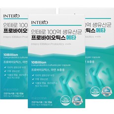 인테로 100억 생유산균 프로바이오틱스 메타, 30g, 3개