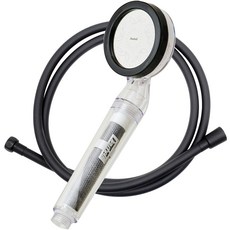 Dewbell 寬版大面蓮蓬頭+淋浴軟管 2m組, 1組, 黑色