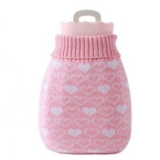 ZOOLO 暖手寶 保溫熱水袋 矽膠熱敷袋 暖暖包 粉紅色 550ml, 1套